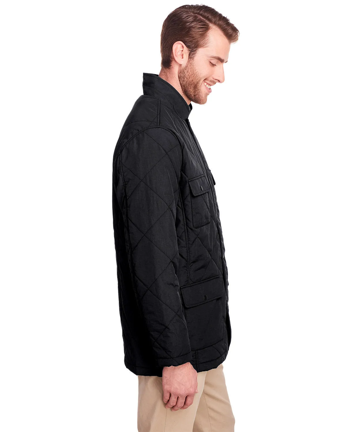 UltraClub UC708 Men's Dawson Quilted Hacking Jacket