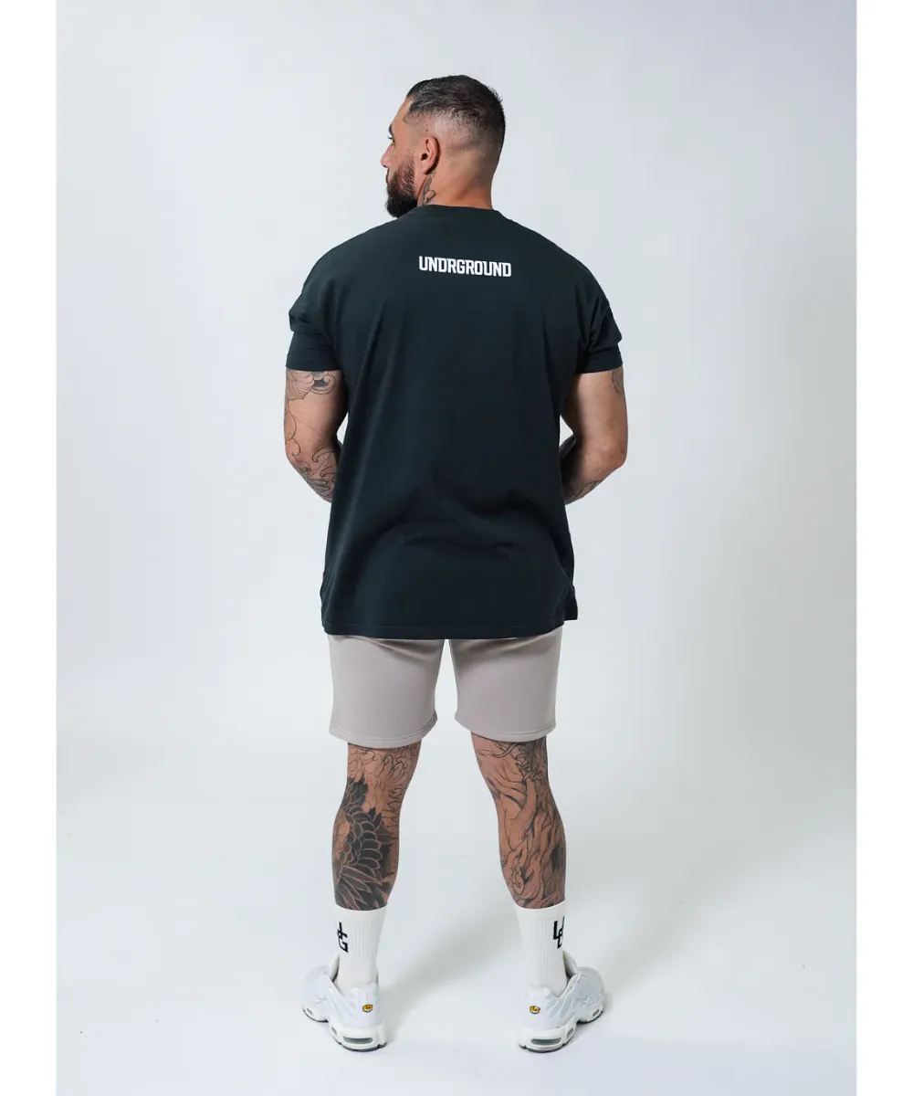 UNDRGROUND Oversized Box Fit Tee (Charcoal Black)