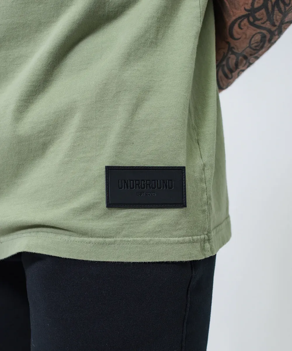 UNDRGROUND Oversized Box Fit Tee (Khaki)