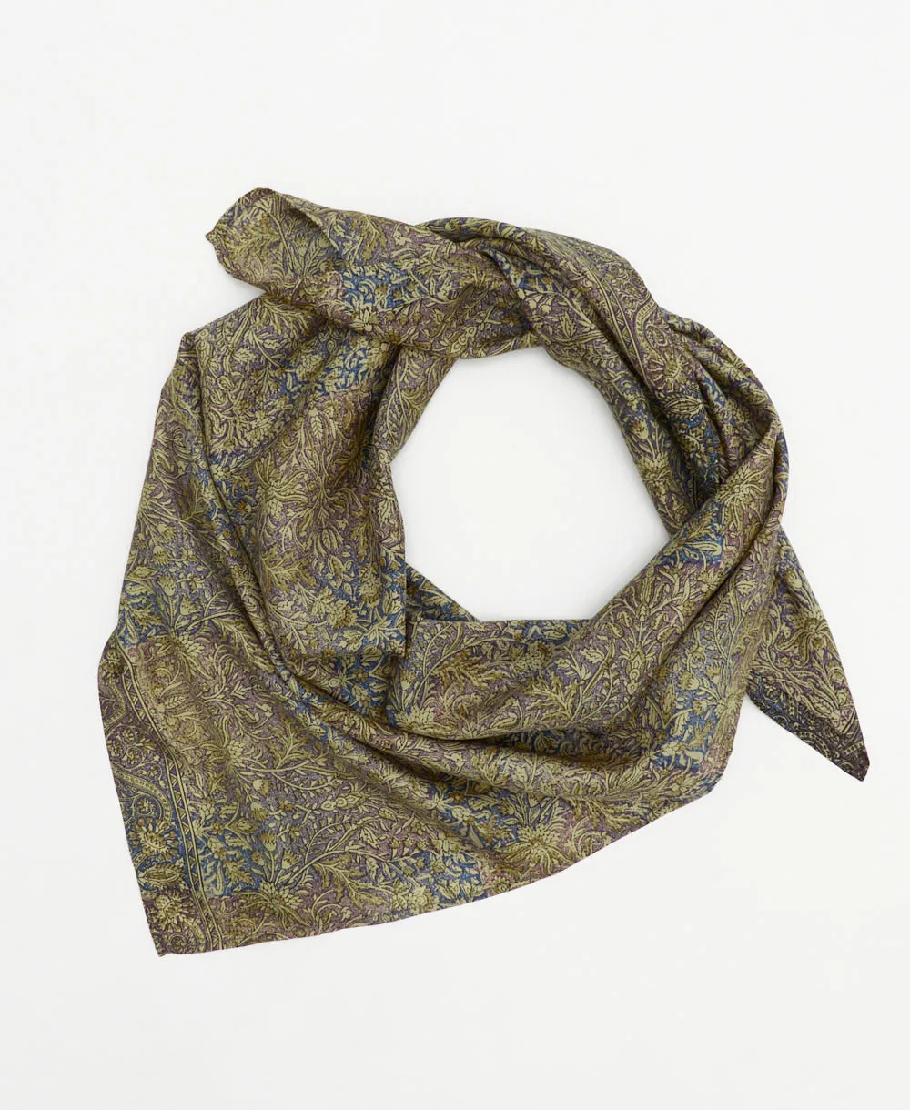 Vintage Silk Square Scarf - No. 240726