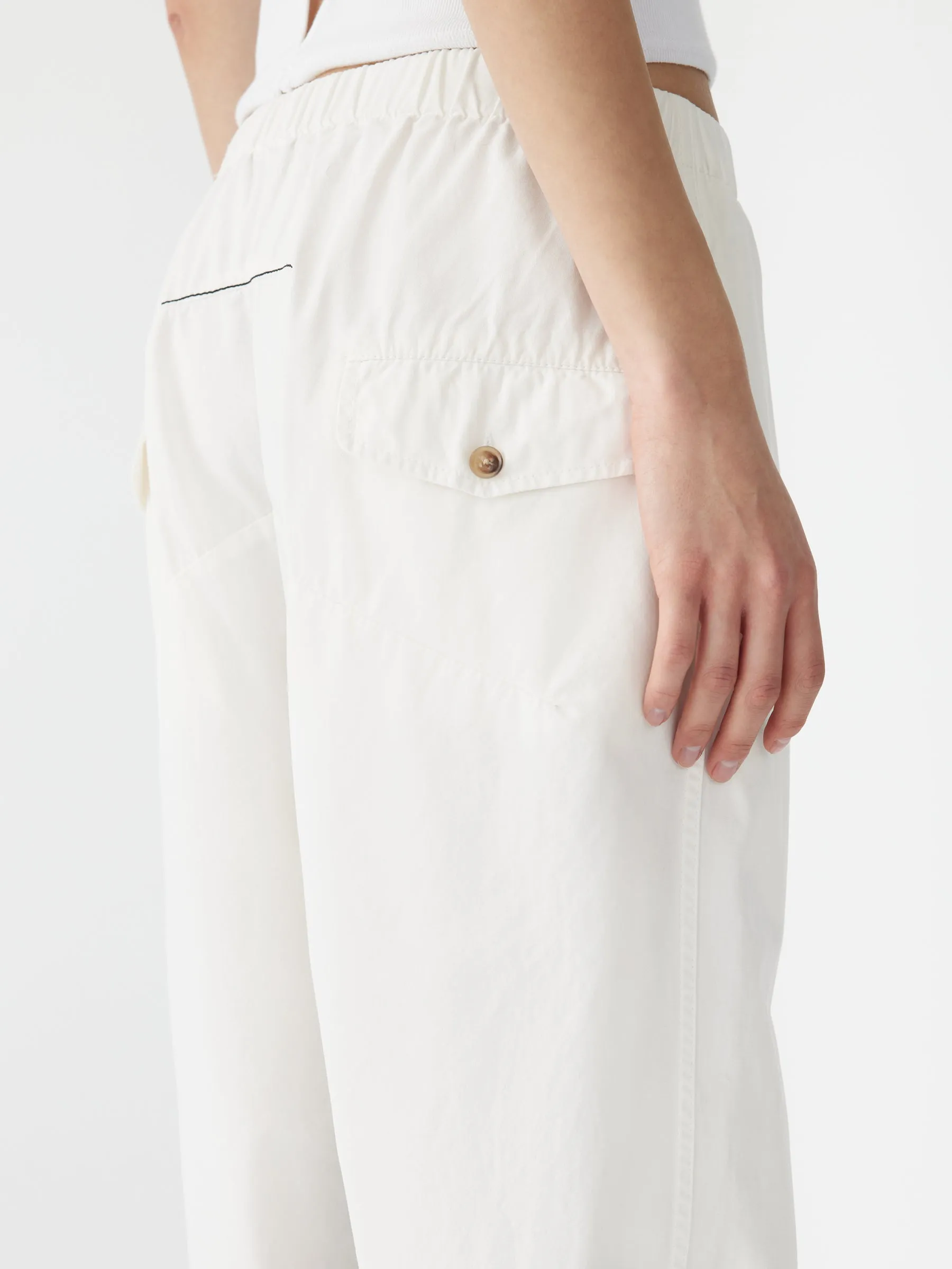 voluminous cotton canvas pant