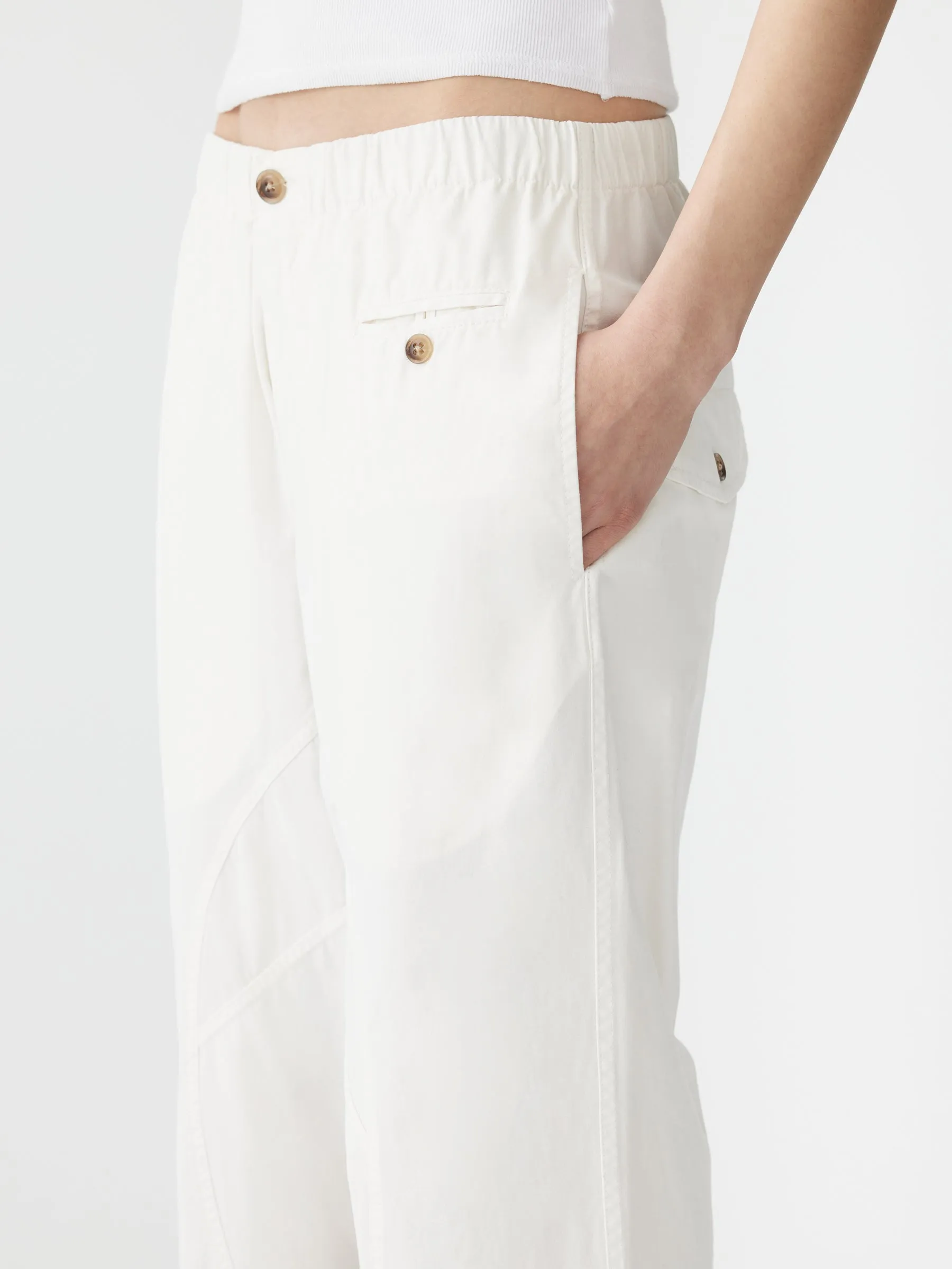 voluminous cotton canvas pant