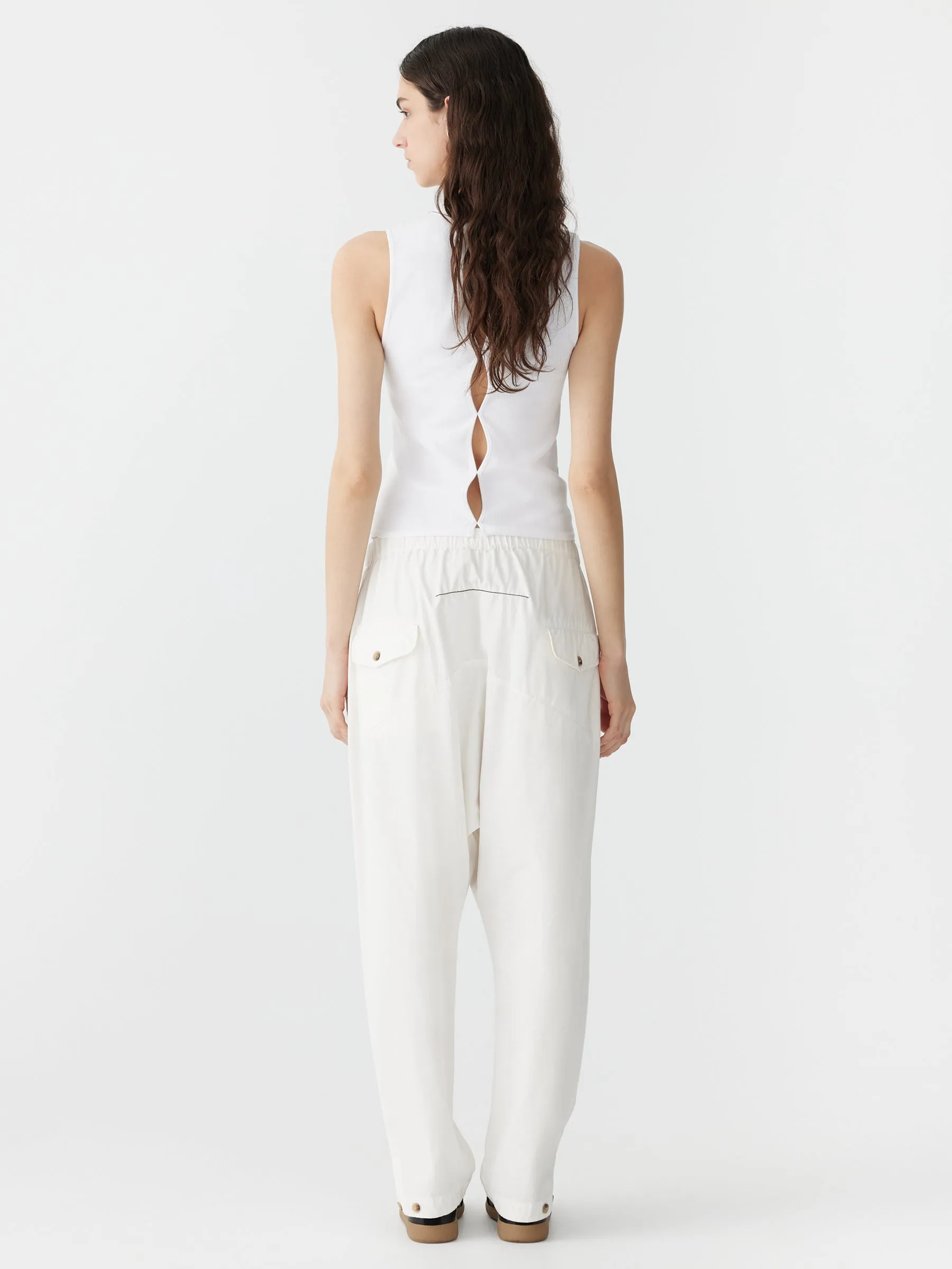 voluminous cotton canvas pant