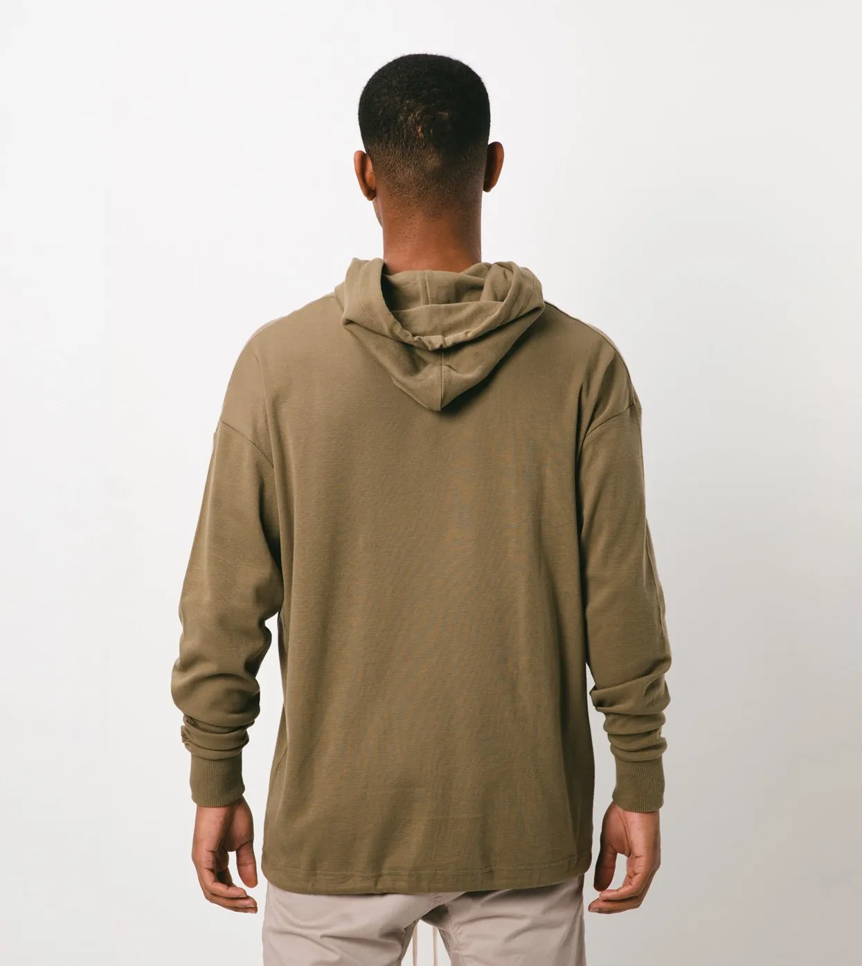 Waffle Rugger Hood LS Tee Grass - Sale