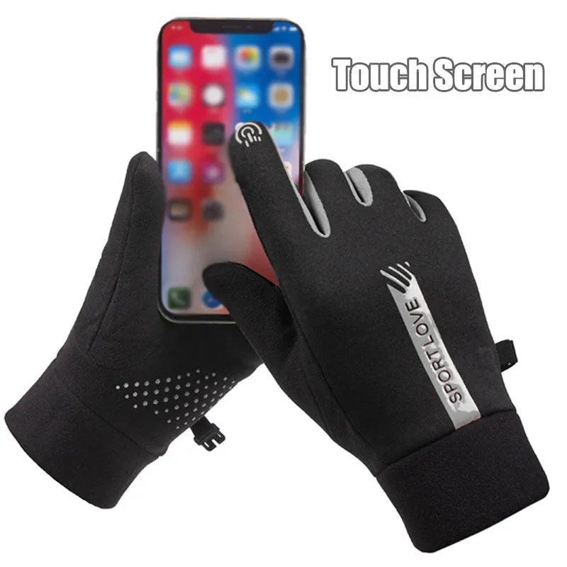 Winter Warm Gloves, Women's Fleece Thickened Touch Screen Windproof Skiing Gloves