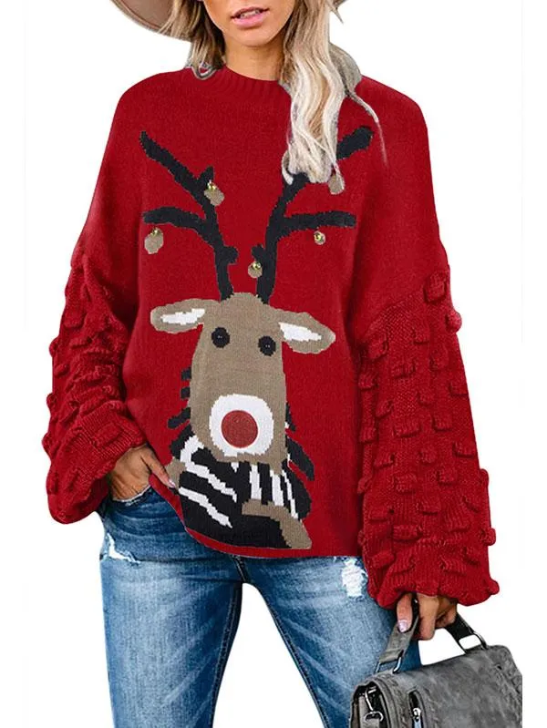 Women Ugly Christmas Sweater Snowman and Snowflake