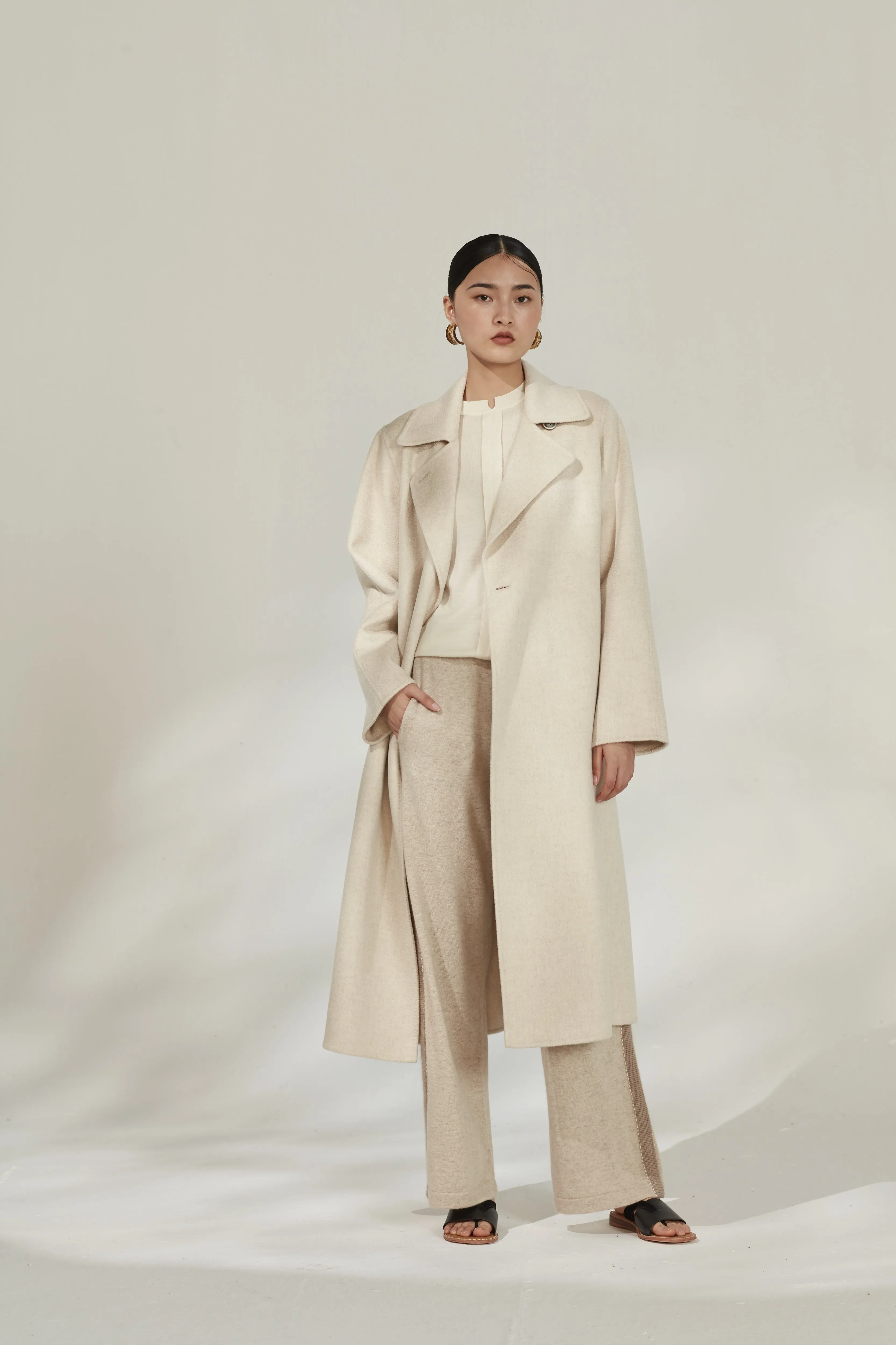 Women's long cashmere coat