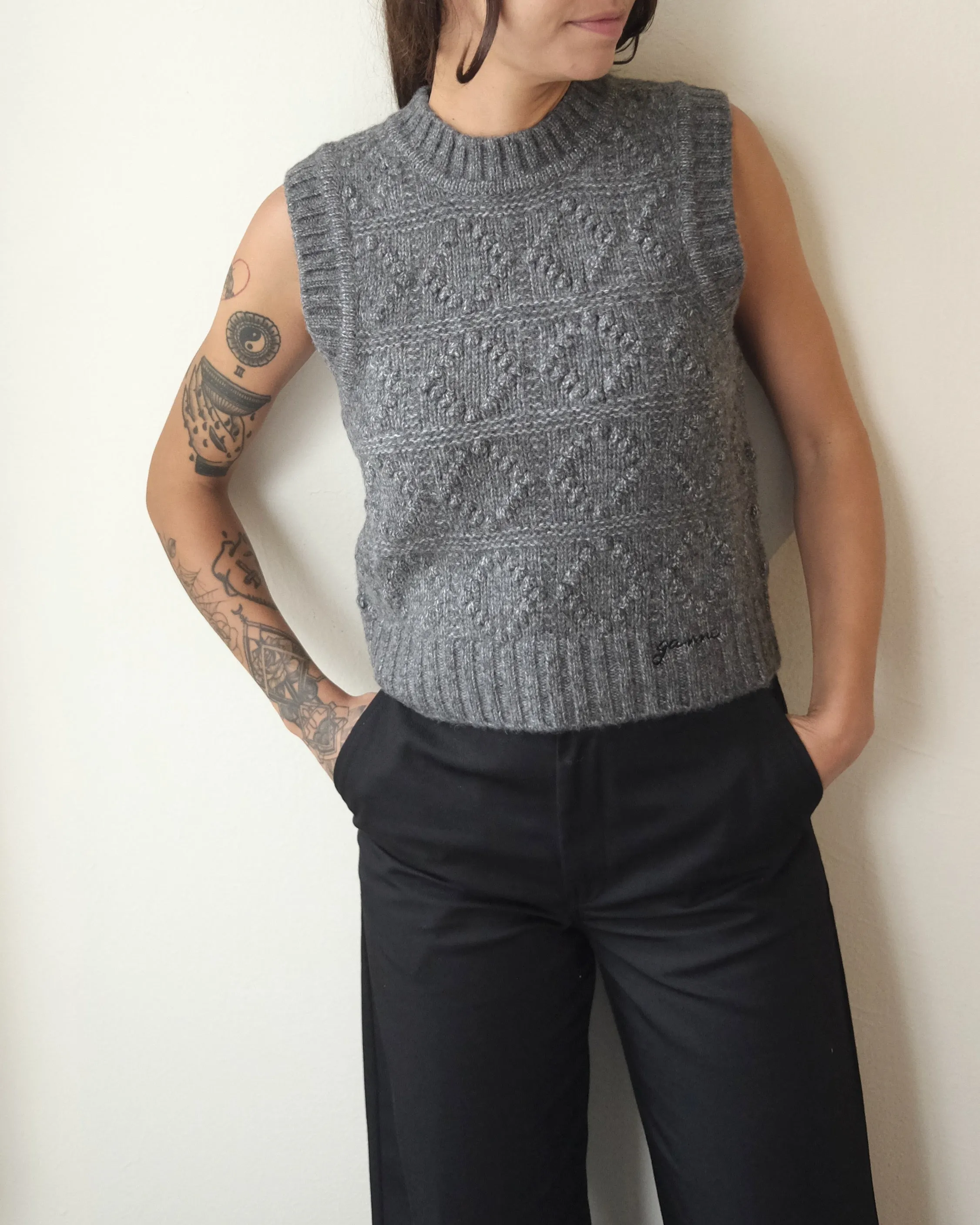 Wool Cotton Bubble Vest