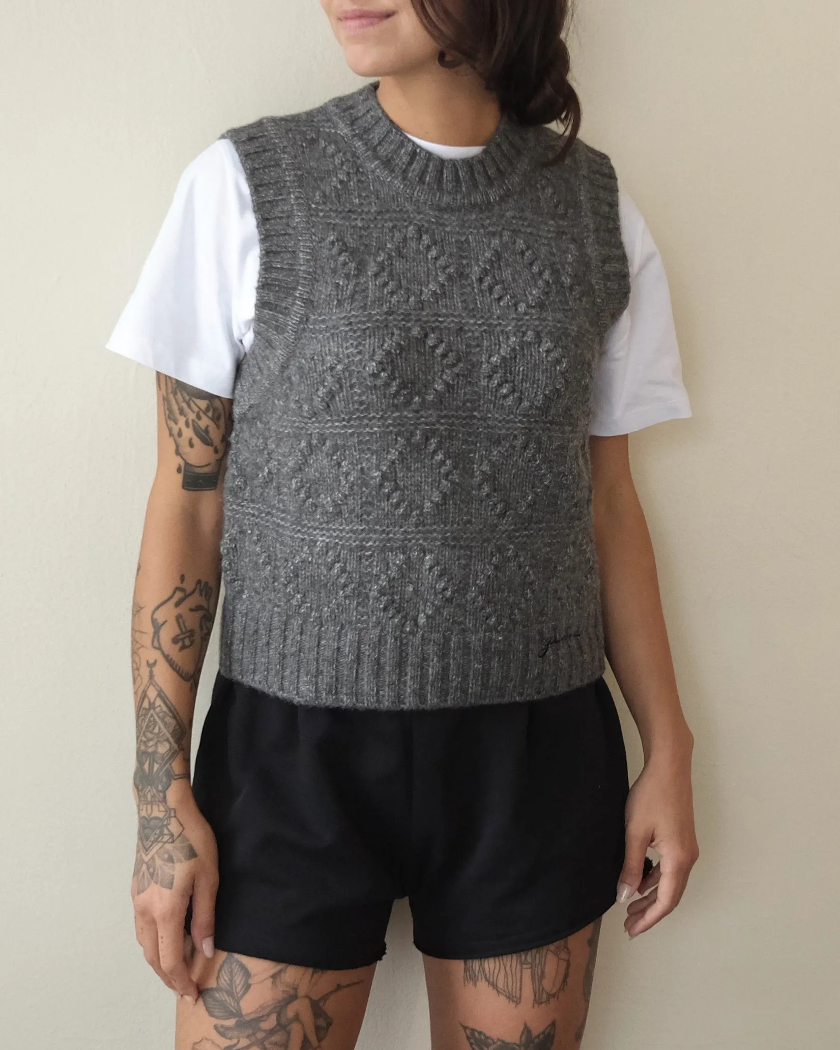 Wool Cotton Bubble Vest