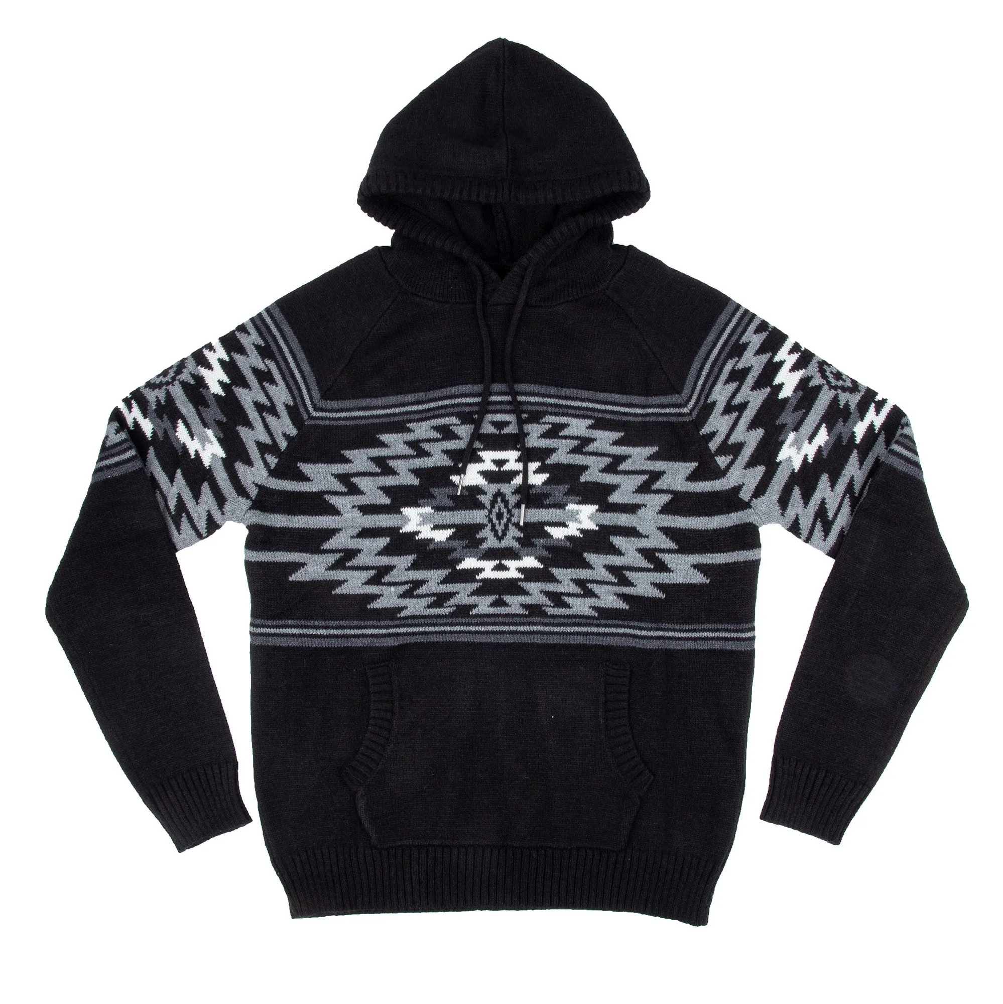 X RAY Men's Aztek Print Pullover Hoodie Sweater