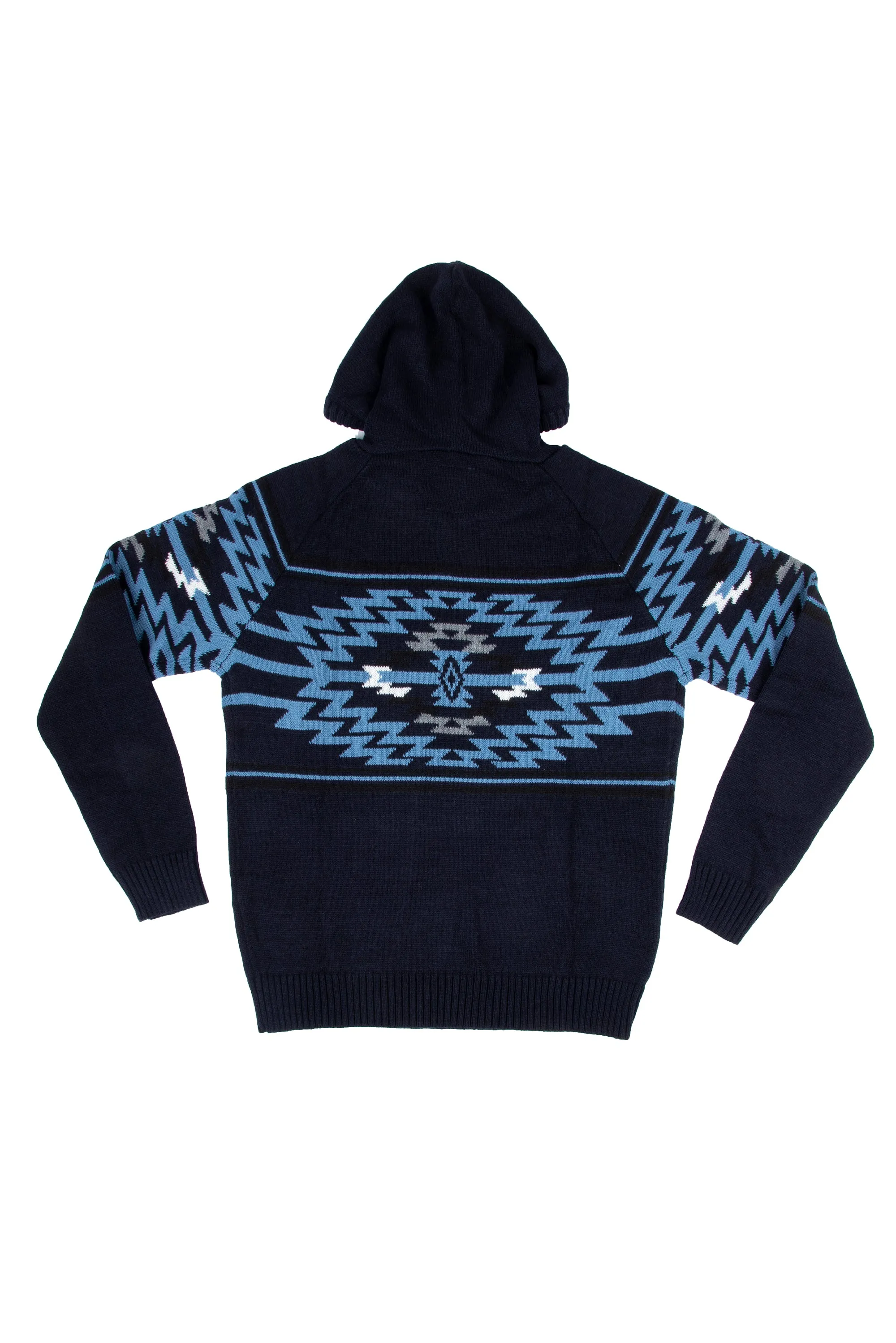 X RAY Men's Aztek Print Pullover Hoodie Sweater