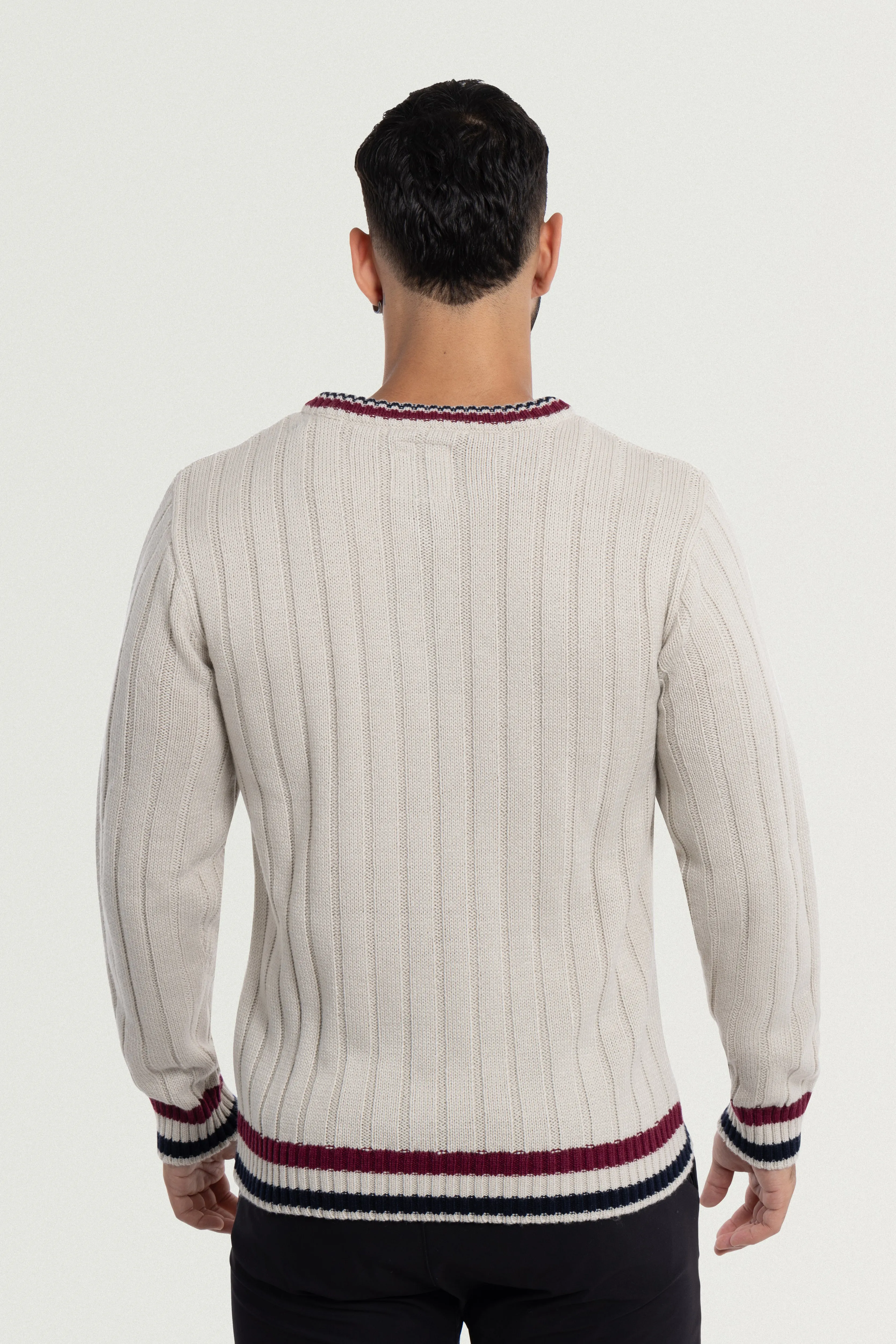 X RAY Men's Cable Knit Middleweight Soft Tipped V-Neck Sweater Regular and Big & Tall