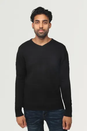 X RAY Men's Honeycomb V-neck Knit Sweater