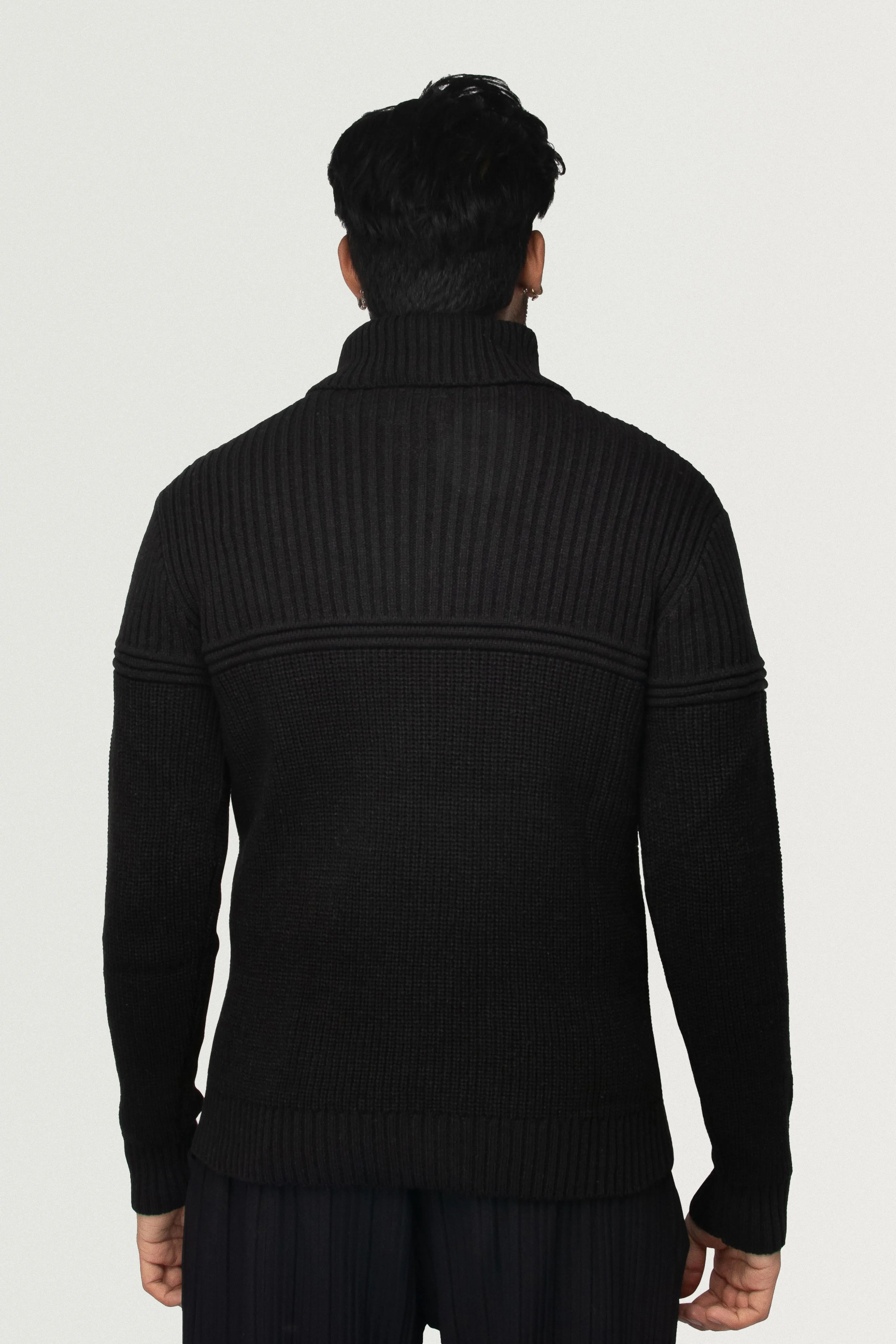 X RAY Men's Ribbed Pattern Turtleneck Fashion Sweater