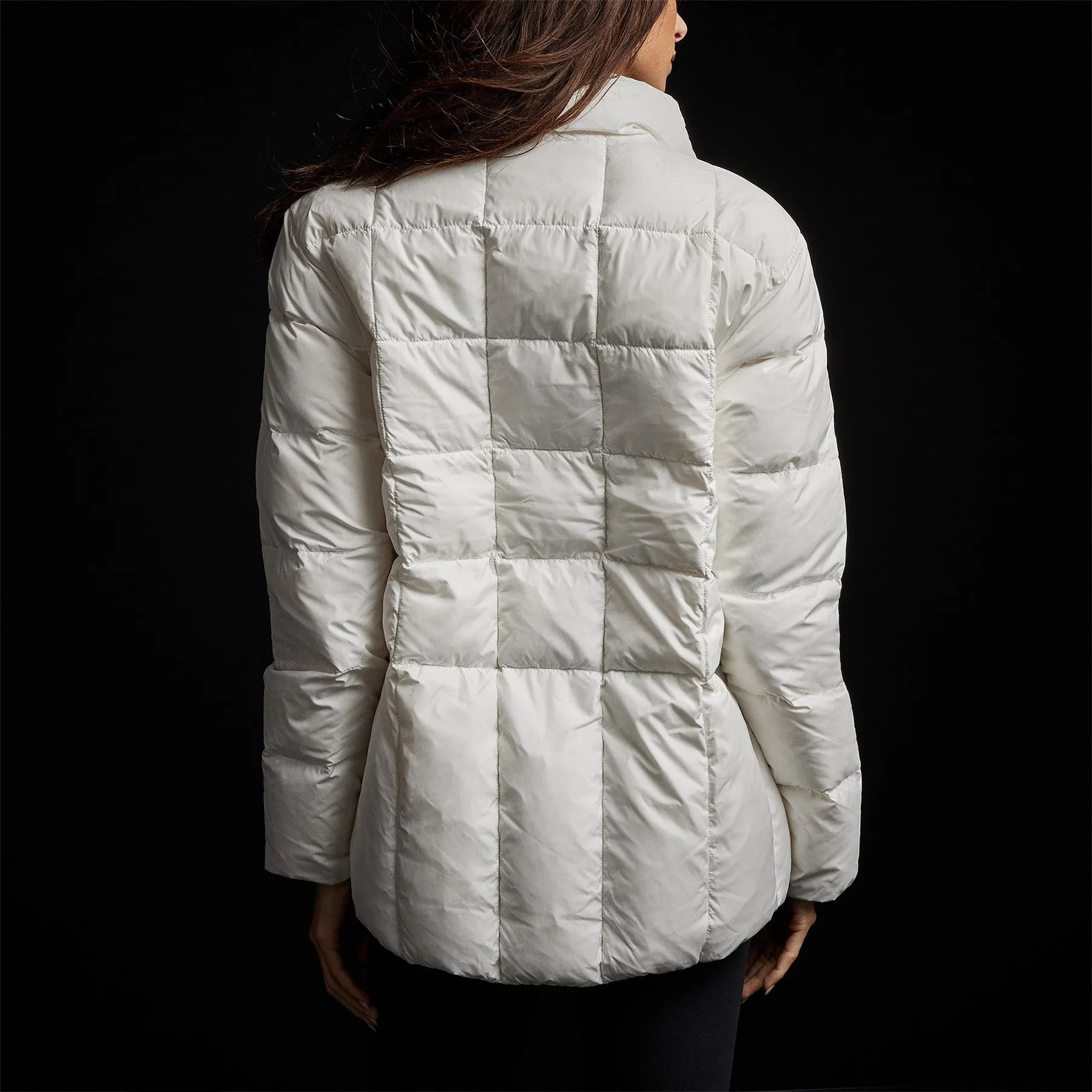 Y/OSEMITE Quilted Down Zip Front Jacket - Cloud White