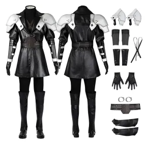 Young Sephiroth Cosplay FF7EC Sephiroth Costume Final Fantasy Sephiroth Halloween Leather Suit BEcostume